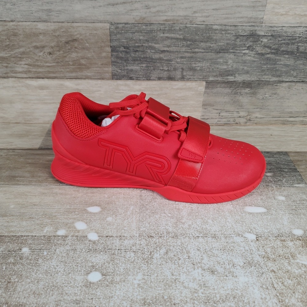 TYR L-1 Lifter Weightlifting Training Shoes Mens 11 Red Fitness Sneaker Gym